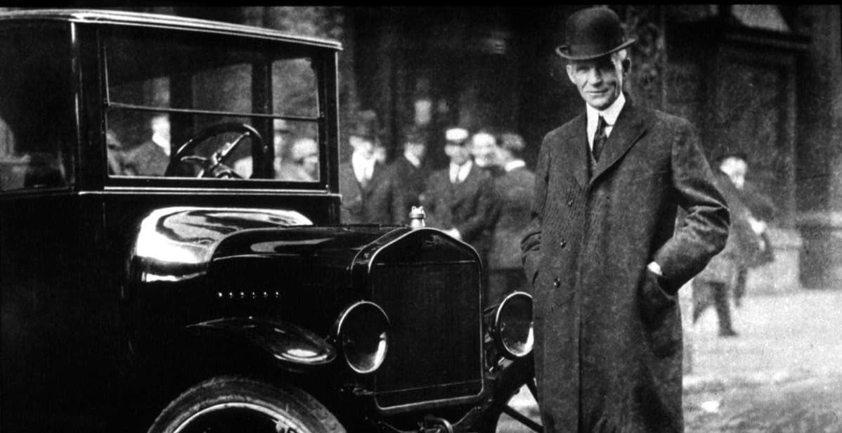 henry ford next to model t